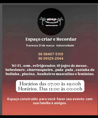 Espaço Criar e Recordar Decorações e Eventos